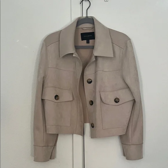 Banana Republic Women's Beige Suede Jacket - Picture 1 of 4